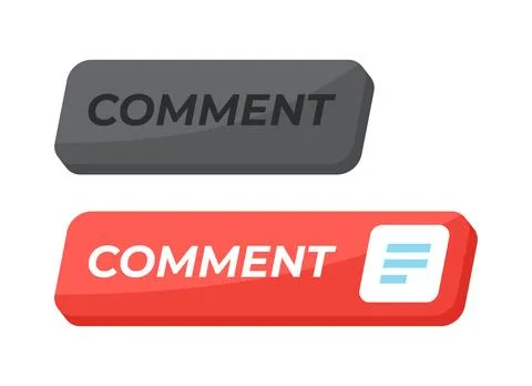 Comment enabled and disabled isometric social media UI button set Illustrazione stock