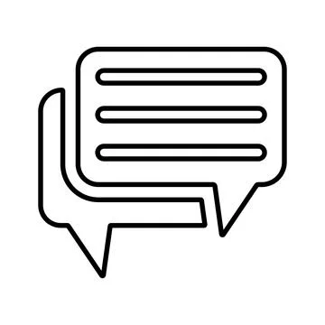 Comment, feedback, message line icon. Stock Illustration