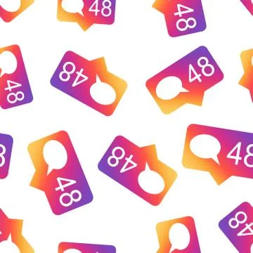 Like, comment, follower seamless pattern background. Business flat vector ill Illustrazione stock