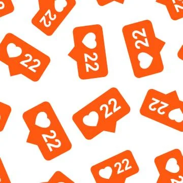Like, comment, follower seamless pattern background. Business flat vector ill 스톡 일러스트