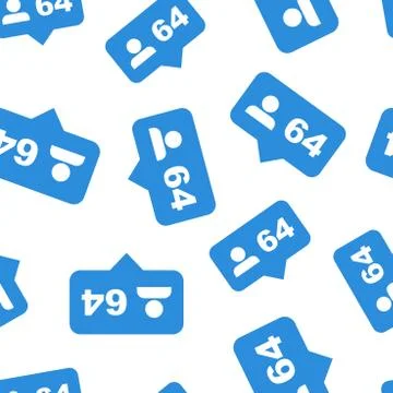 Like, comment, follower seamless pattern background. Business flat vector ill Stock Illustration
