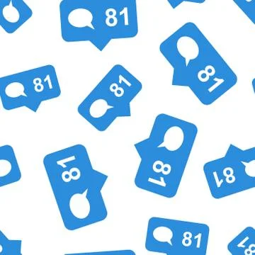 Like, comment, follower seamless pattern background. Business flat vector ill イラスト素材
