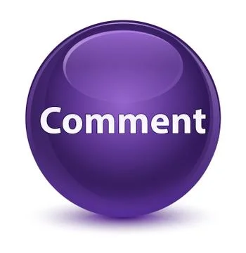 Comment glassy purple round button イラスト素材