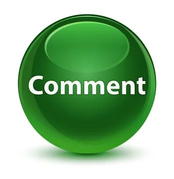 Comment glassy soft green round button イラスト素材