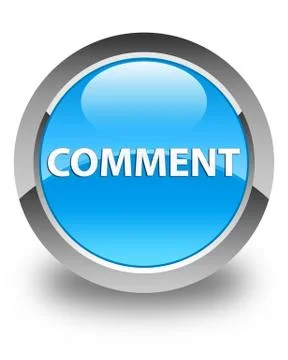 Comment glossy cyan blue round button イラスト素材
