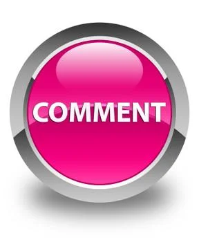 Comment glossy pink round button Stock Illustration