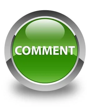 Comment glossy soft green round button Stock Illustration