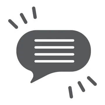 Comment glyph icon, chat and dialog, speech bubble sign, vector graphics, a イラスト素材