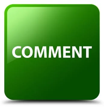 Comment green square button Stock Illustration