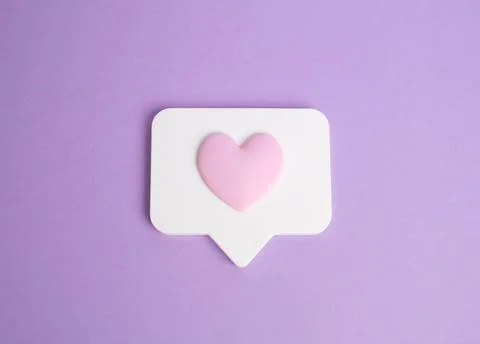 Comment with a heart like. Wishlist button. A favorite in shopping and soci.. Stock Photos