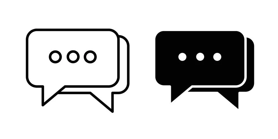 Comment icon bundle for website design projects Stock Illustration