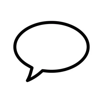 Comment Icon for Communication Tools, Social Media, and User Feedback Graphic Stock Illustration