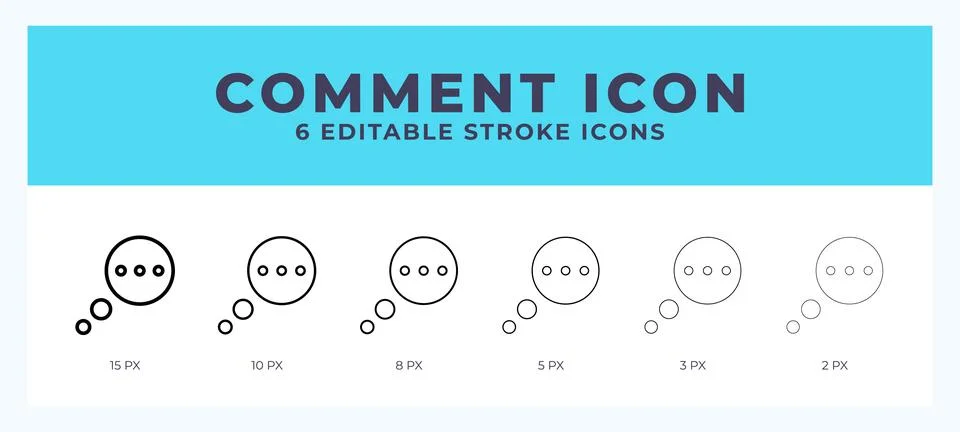 Comment icon. Editable stroke line icon vector illustration. Stock Illustration