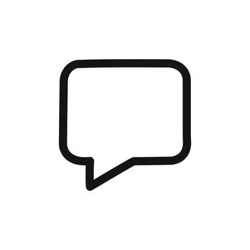Comment icon linear vector graphics sign 스톡 일러스트