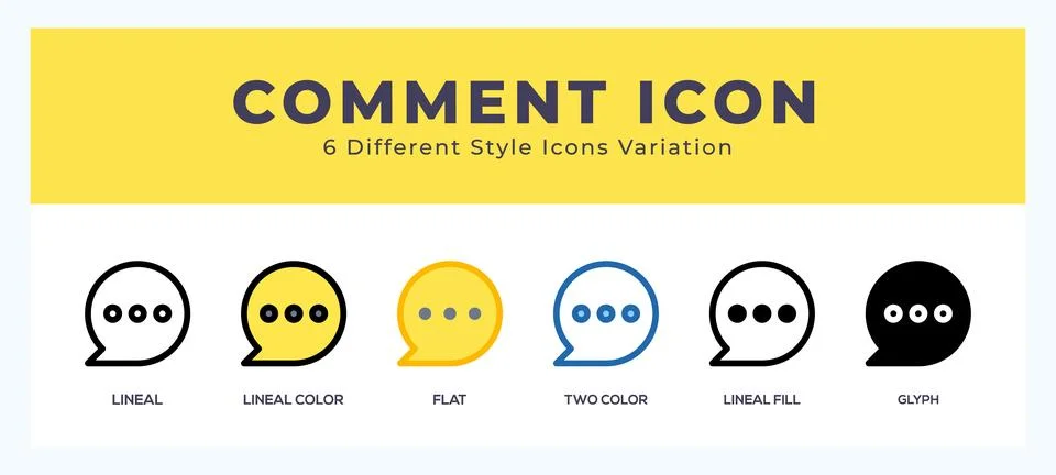 Comment icon set. Design elements for logo イラスト素材
