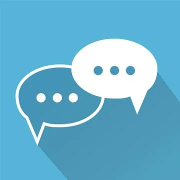 Comment icon with shadow. Stock vector illustration. Stock Illustration