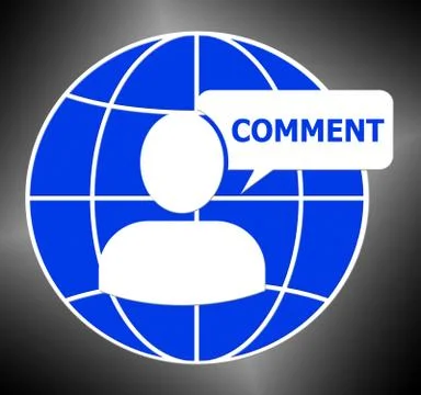 Comment Icon Shows Feedback Report 3d Illustration Stock Illustration