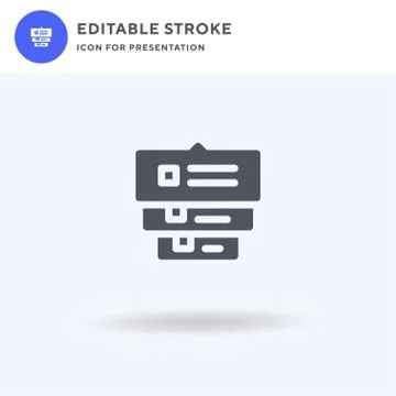 Comment icon vector, filled flat sign, solid pictogram isolated on white, log 스톡 일러스트