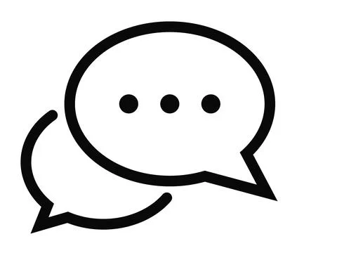 Comment icon vector symbol icon speech bubble icon discussion line icon in t Stock Illustration