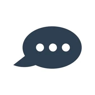 Comment icon on white background. Illustrazione stock