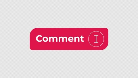 Comment interactive flat button with click animation Stock Footage 332272205