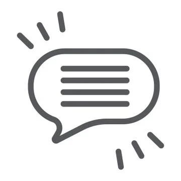 Comment line icon, chat and dialog, speech bubble sign, vector graphics, a イラスト素材