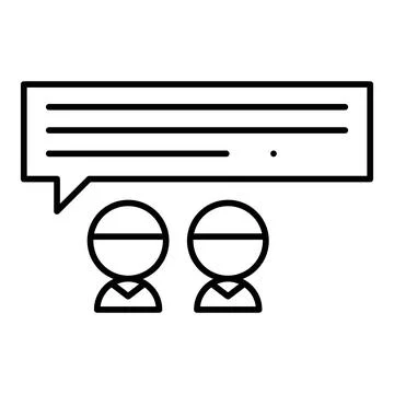 Comment Line Icon Stock Illustration