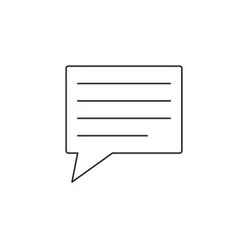 Comment line icon, Speech bubbles, vector graphics 스톡 일러스트