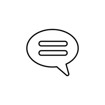 Comment line icon. vector illustration black on white background Illustrazione stock