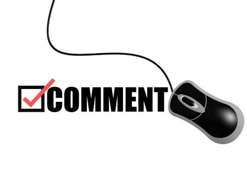 Comment with mouse Stock Illustration