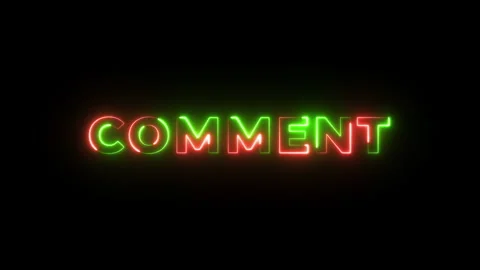 Comment Neon Text advertisement promo animation video with dark background . Hig Stock Footage 295977832