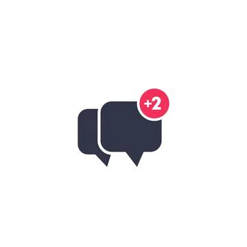 Comment, new reply icon on white Illustrazione stock