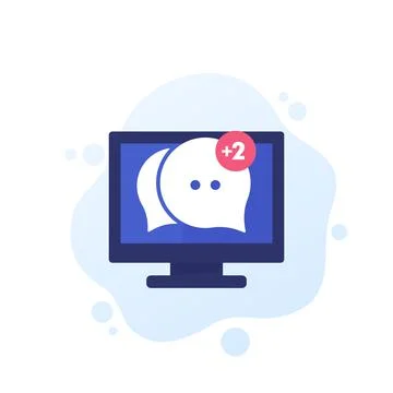 Comment, new reply, message in chat vector icon Stock Illustration