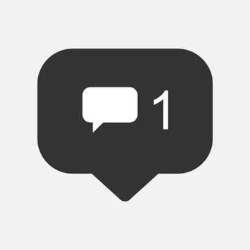 Comment notification symbol instagram. Button for social media Stock Illustration