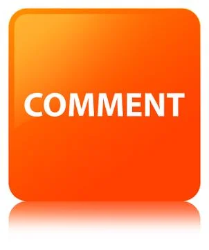 Comment orange square button Stock Illustration