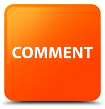 Comment orange square button Stock Illustration