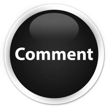 Comment premium black round button Stock Illustration