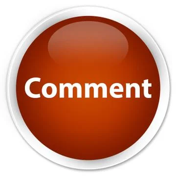 Comment premium brown round button Stock Illustration