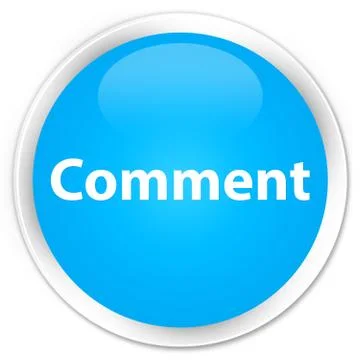 Comment premium cyan blue round button Stock Illustration