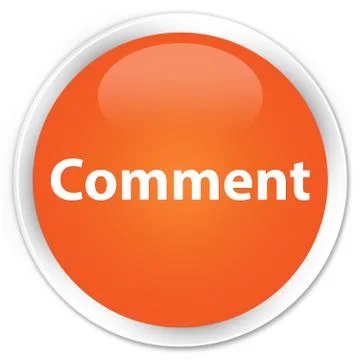 Comment premium orange round button Stock Illustration