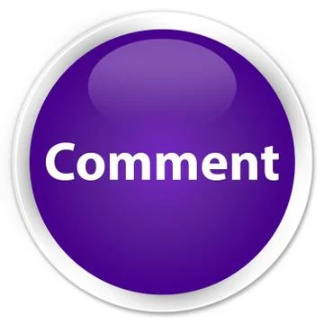 Comment premium purple round button Stock Illustration