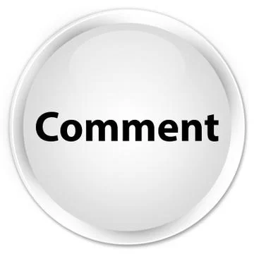 Comment premium white round button Stock Illustration