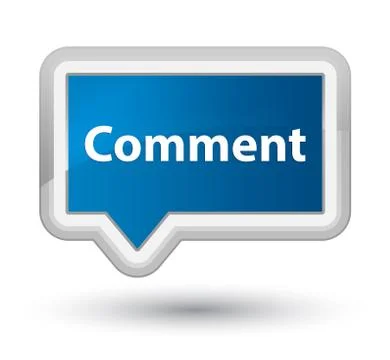 Comment prime blue banner button Stock Illustration
