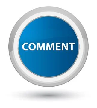 Comment prime blue round button Stock Illustration