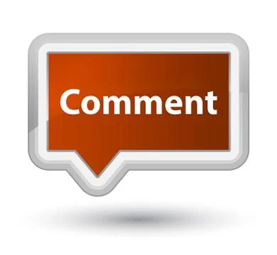 Comment prime brown banner button Stock Illustration