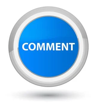 Comment prime cyan blue round button Stock Illustration
