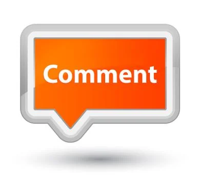 Comment prime orange banner button Stock Illustration