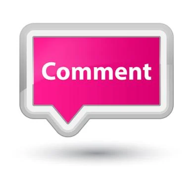 Comment prime pink banner button イラスト素材