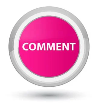 Comment prime pink round button Stock Illustration