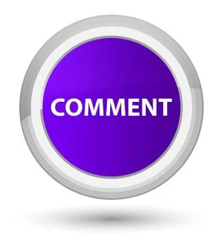 Comment prime purple round button Stock Illustration